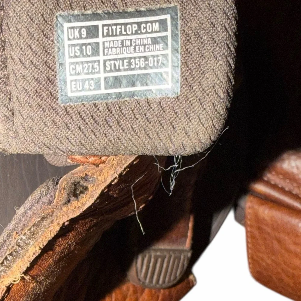 FitFlop Landsurfer Sandals Men’s Size 10 Brown Leather Comfort Adjustable